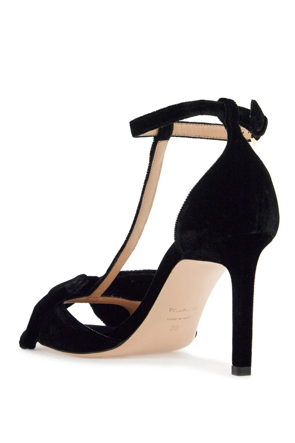 Velvet Heeled Sandals