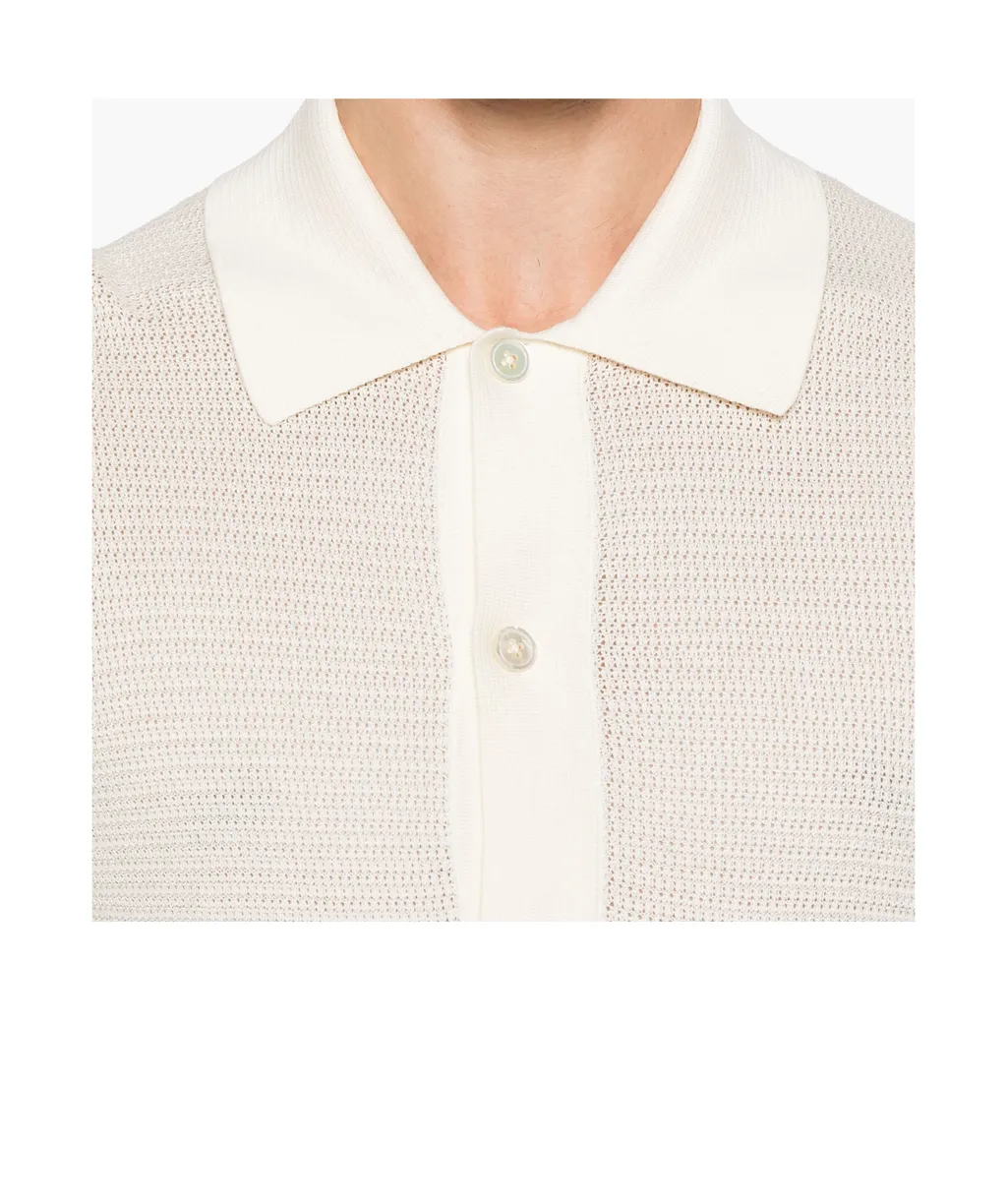 Short Sleeved Knitted Polo Shirt