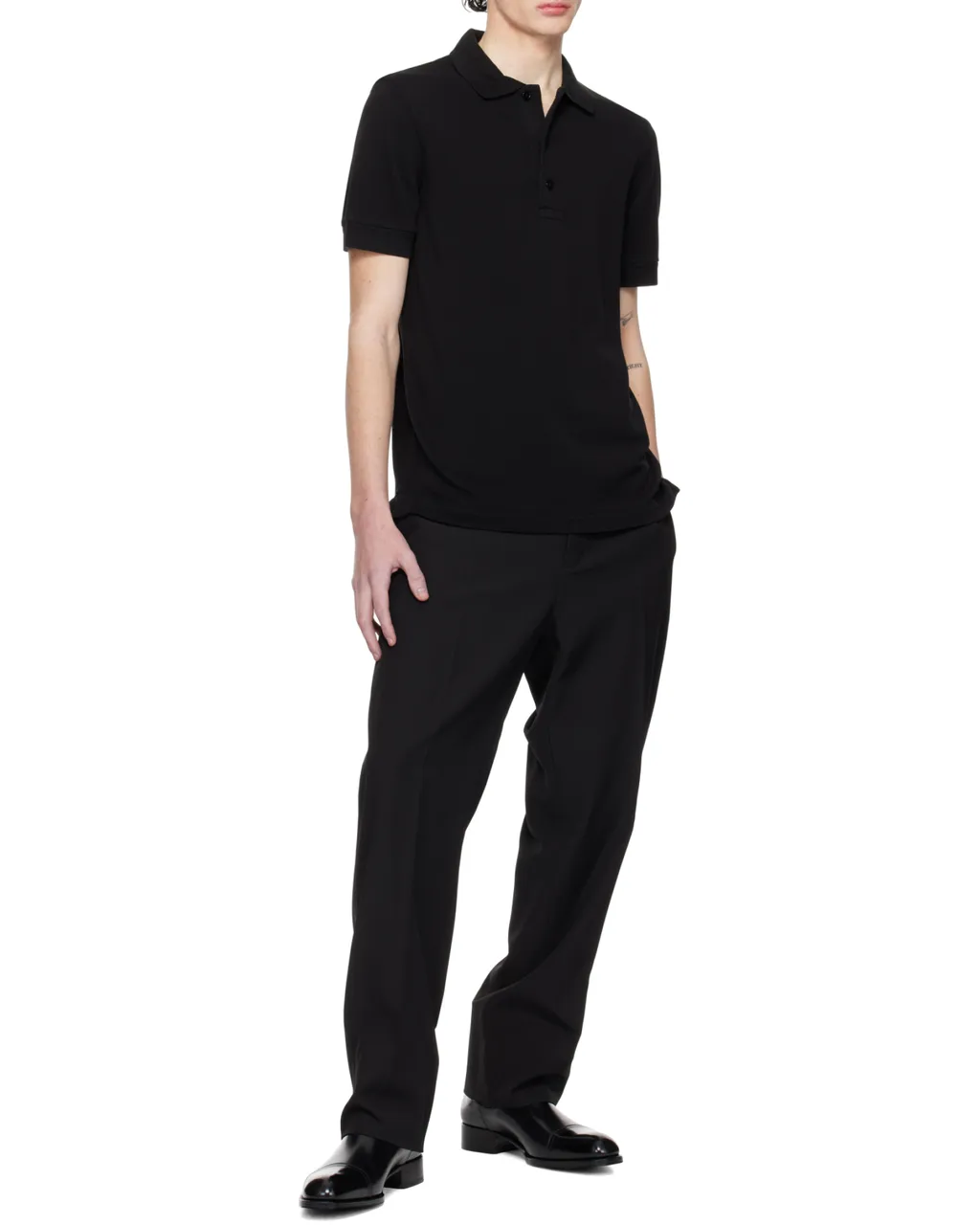Logo Embroidered Short-Sleeved Polo Shirt