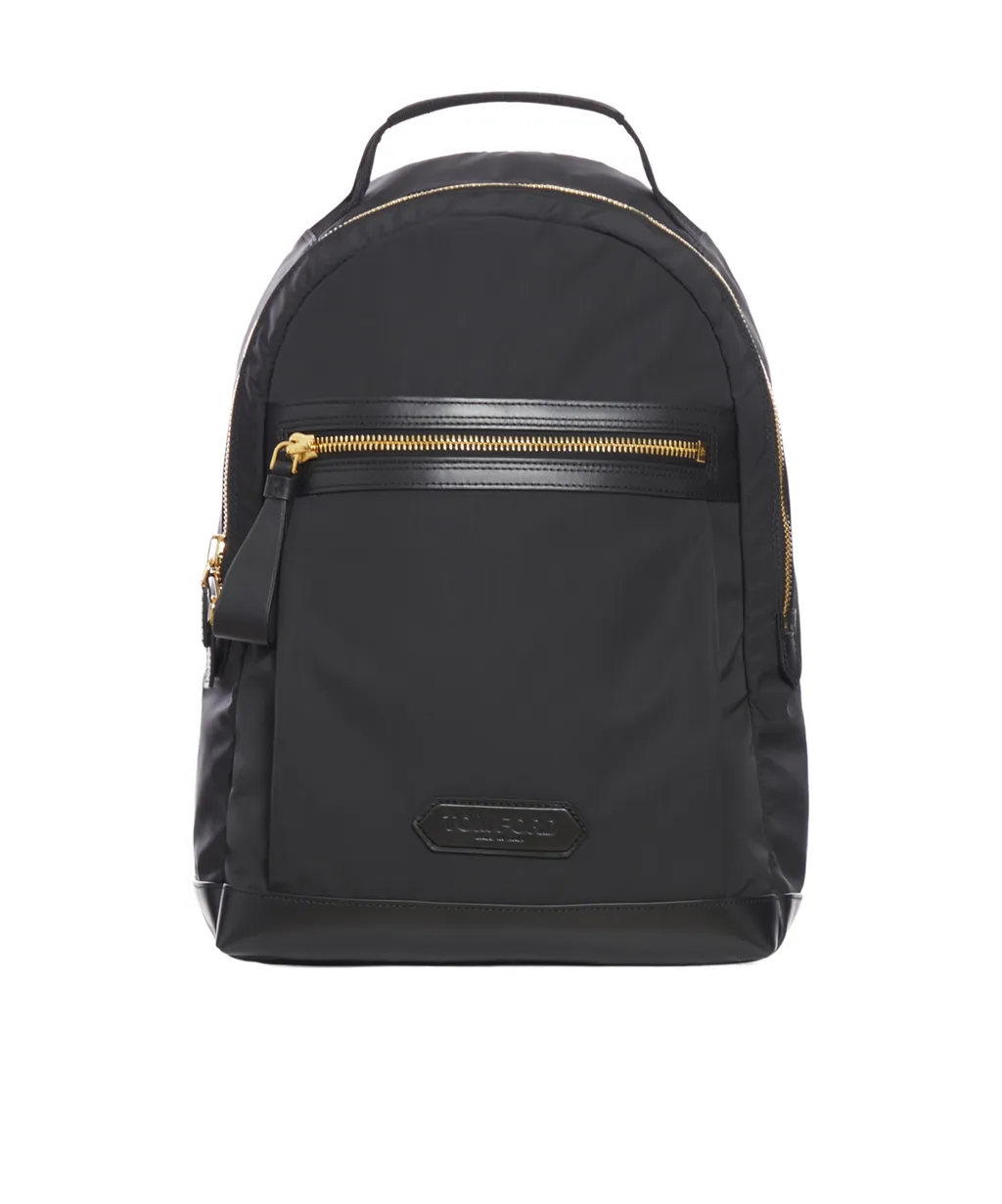Logo-Patch Zipped Backpack