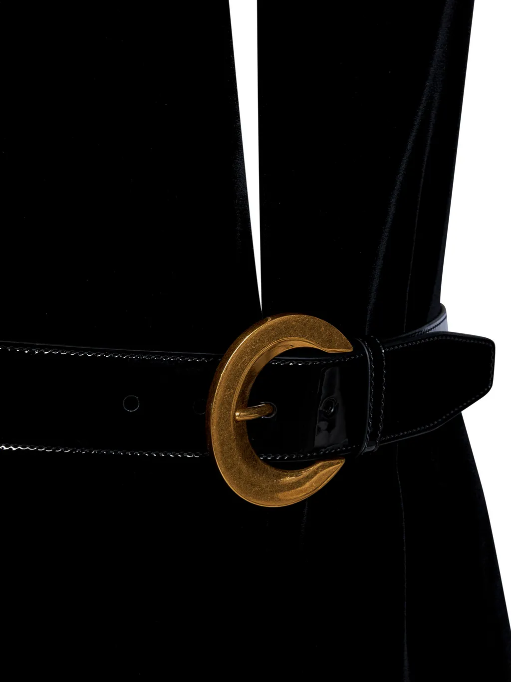 Stretch Velvet Belted Jumpsuit