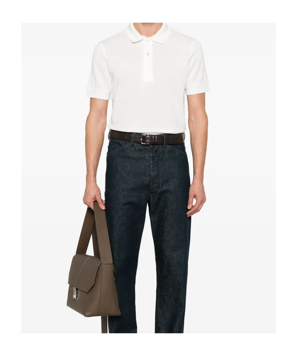 Logo Embroidered Short-Sleeved Polo Shirt