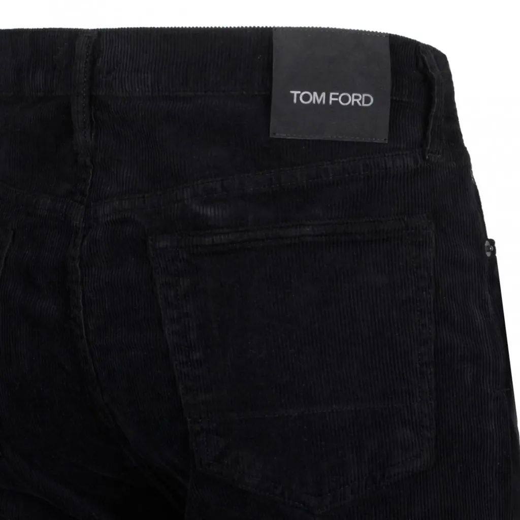 Logo-Patch Corduroy Tapered Trousers