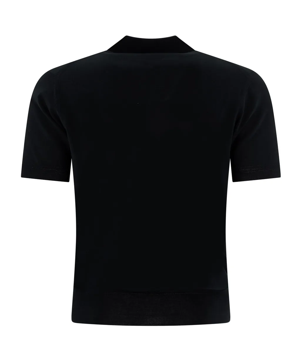 Fine Knit Polo Shirt