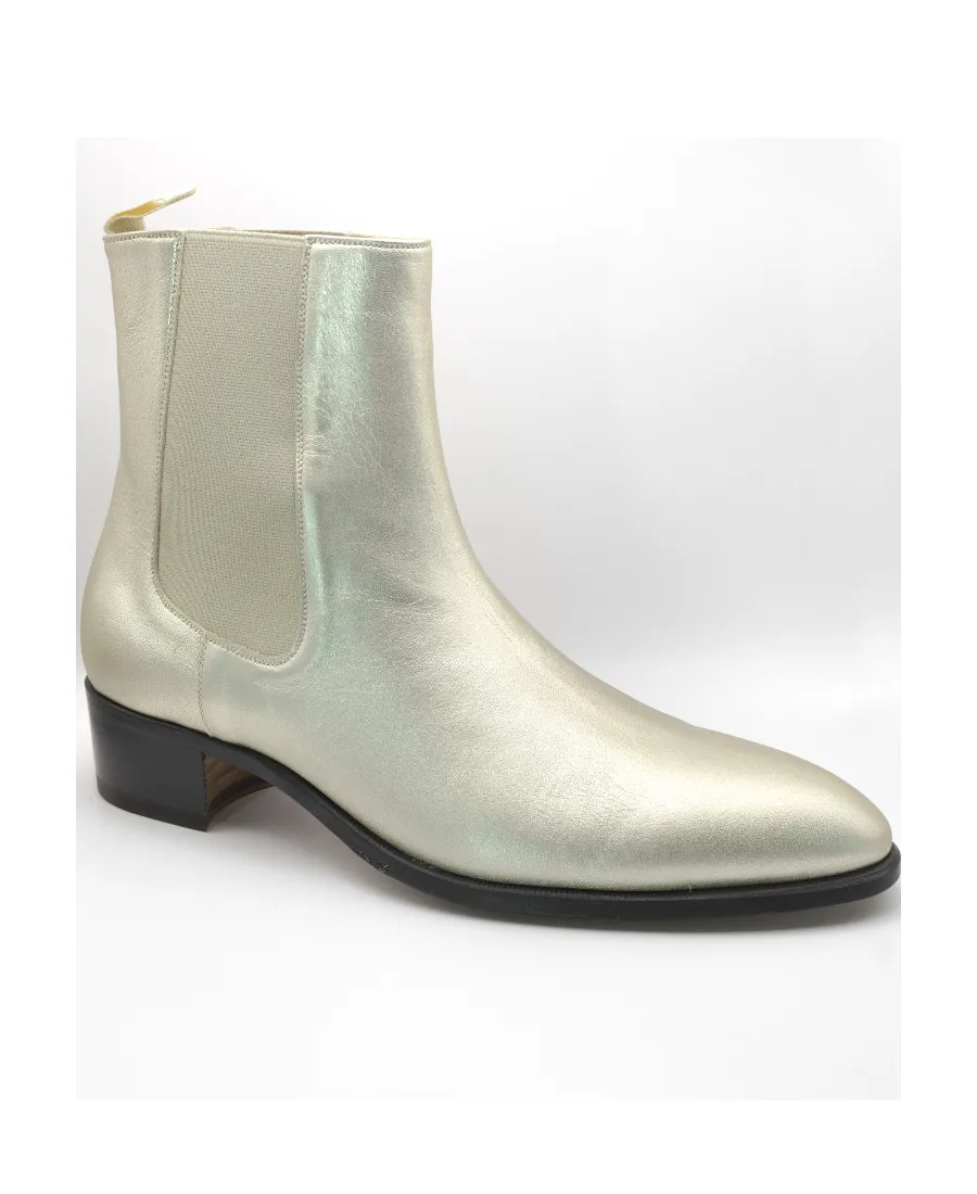 Metal Leather Boots