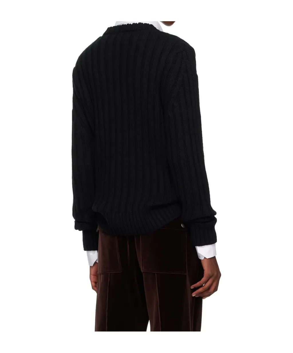 V-Neck Long-Sleeved Sweater