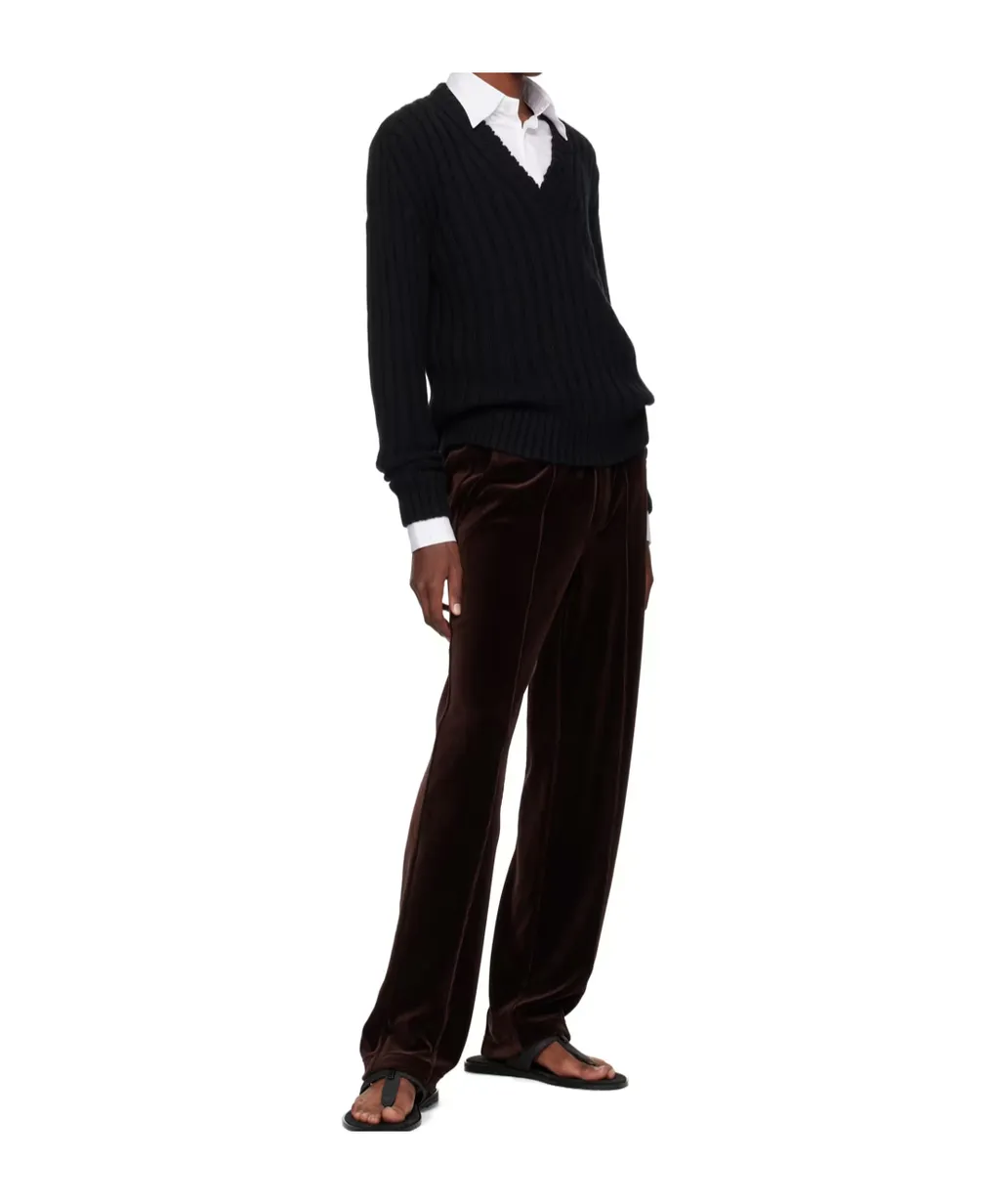 V-Neck Long-Sleeved Sweater