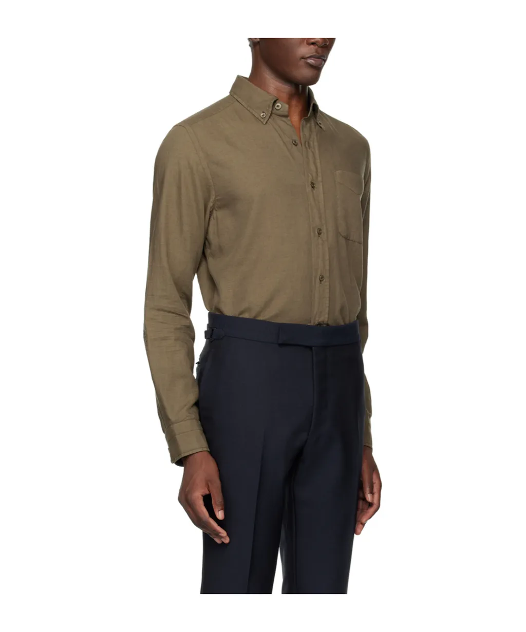 Single-Breasted Long-Sleeved Shirt