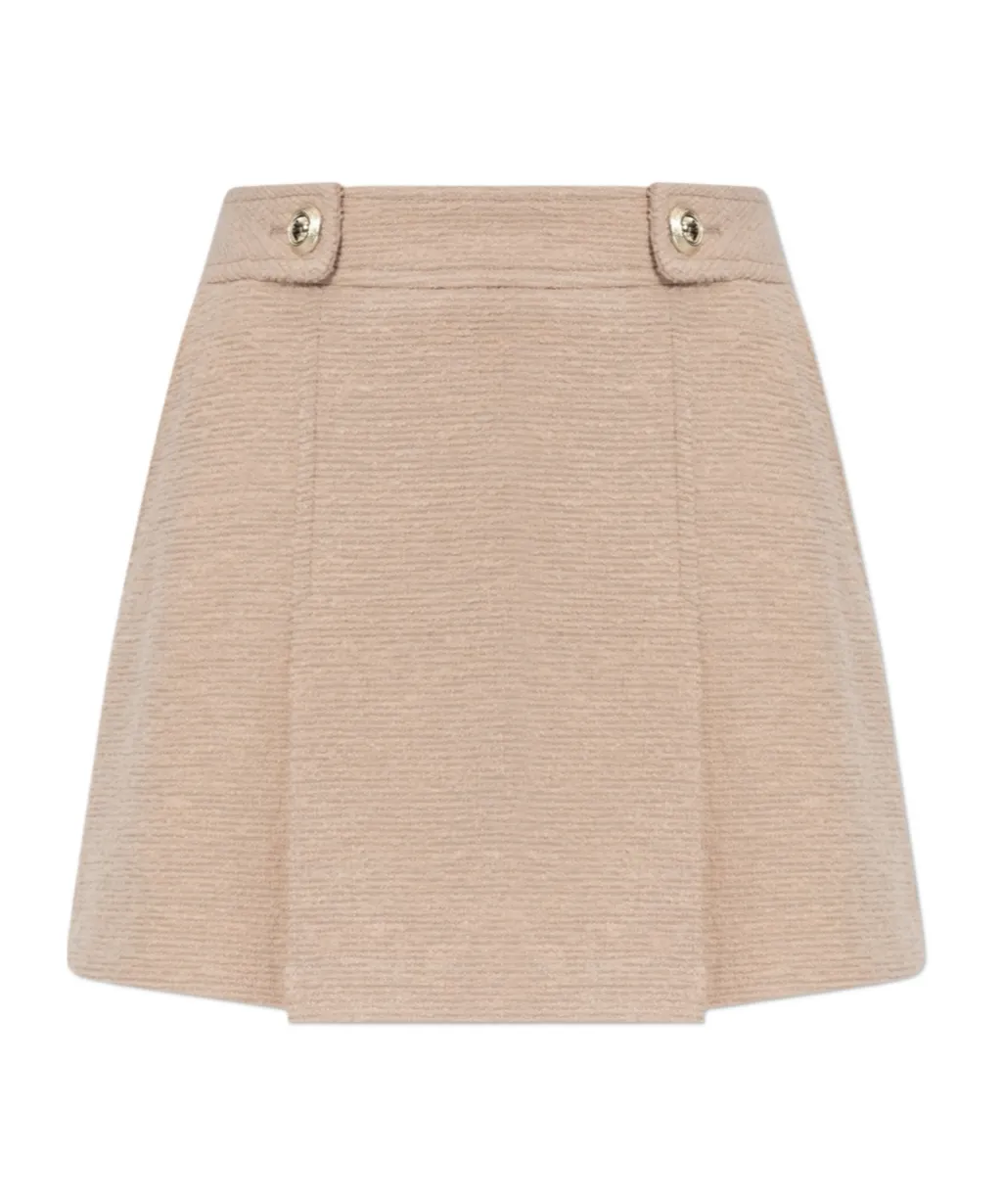 Boucle Pleated Mini Skirt
