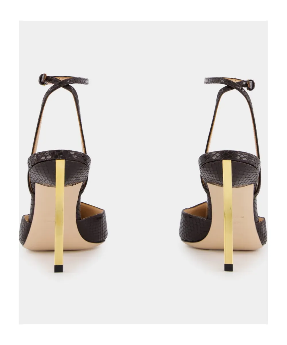 Pointed High Heel Ankle Strap Pumps