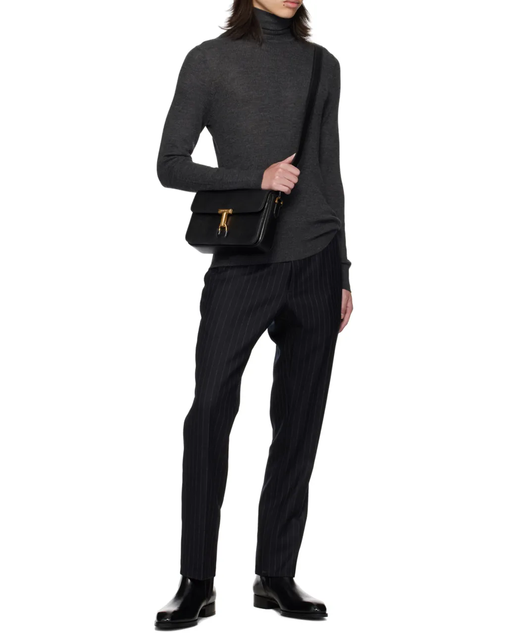 High-Necked Long-Sleeved Sweater