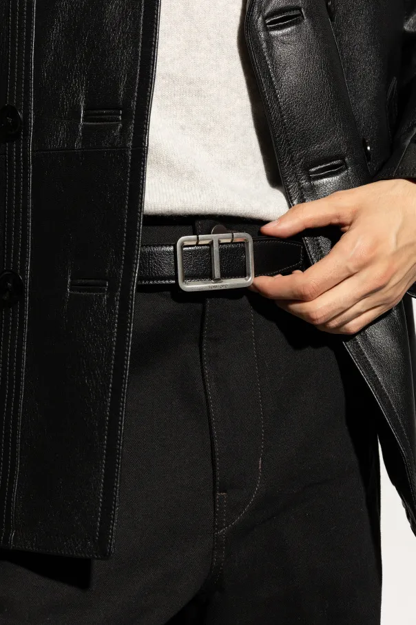 Logo Plaque Buckle Belt