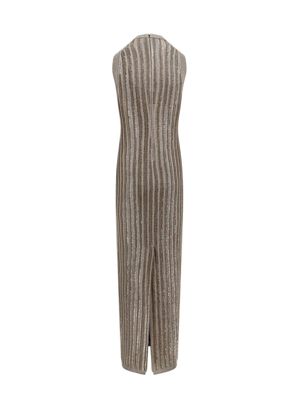 Sleeveless Ribbed-Knit Maxi Dress