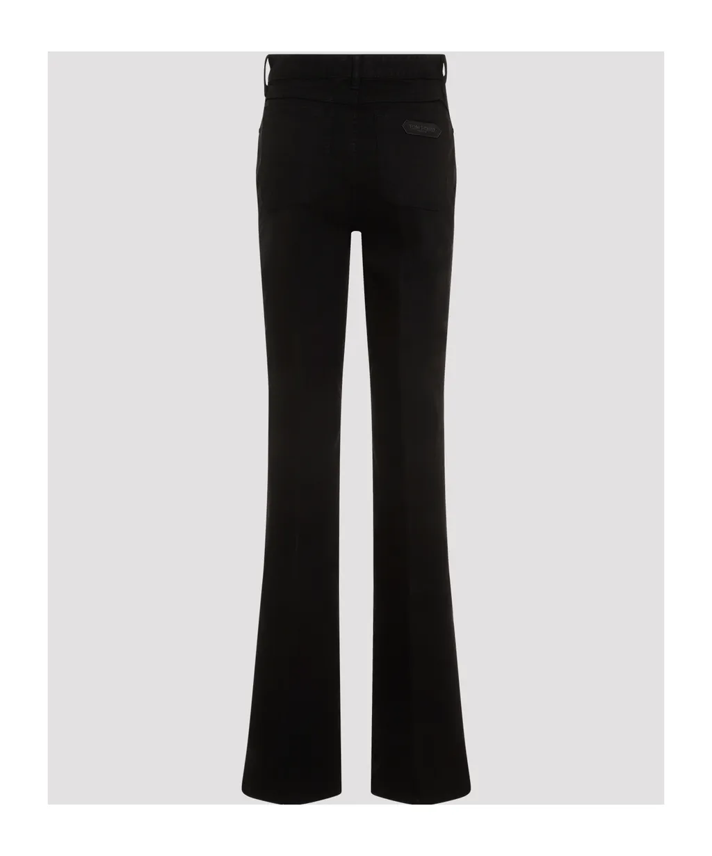 Logo Patch Flared Jeans