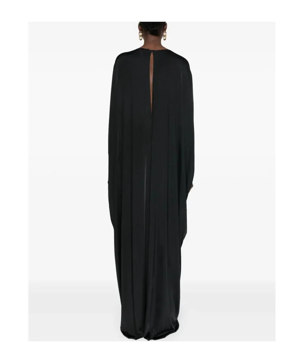 Satin Stretch-Jersey Kaftan Dress