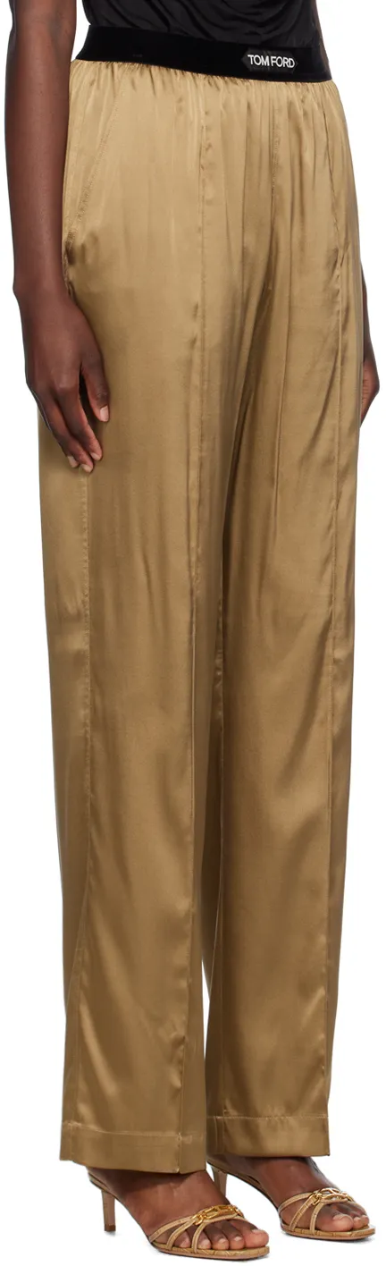 Stretch Satin Pj Pants