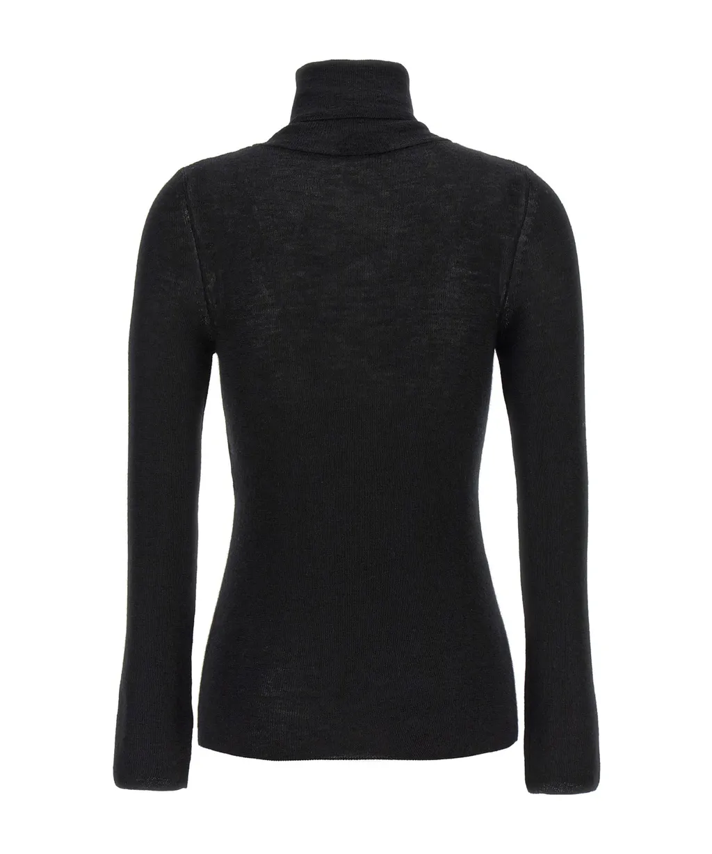 Compact Fine Knit Turtleneck Top