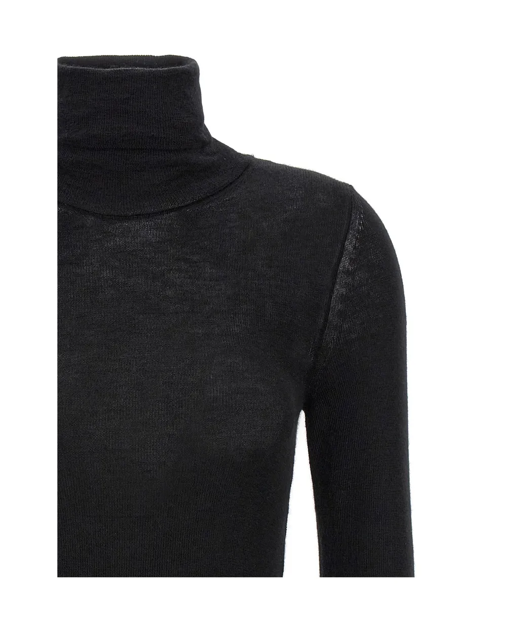 Compact Fine Knit Turtleneck Top