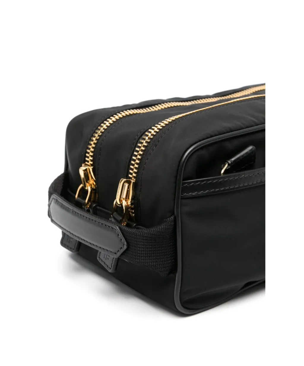 Logo Patch Zipped Wash Bag