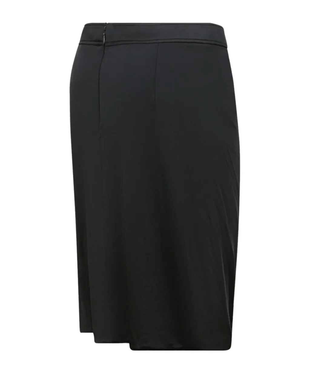 Lustrous Jersey Wrap Draped Skirt