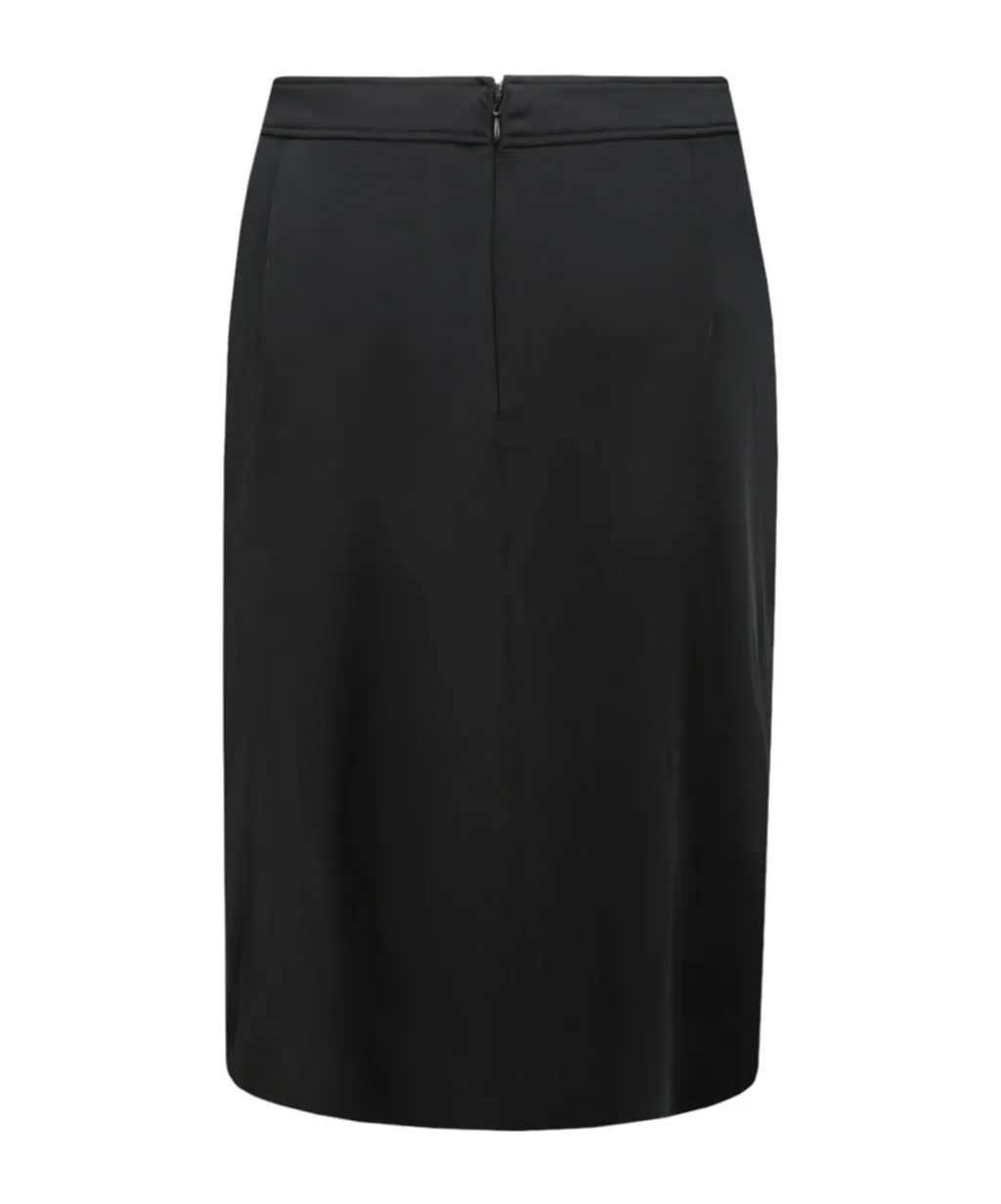 Lustrous Jersey Wrap Draped Skirt
