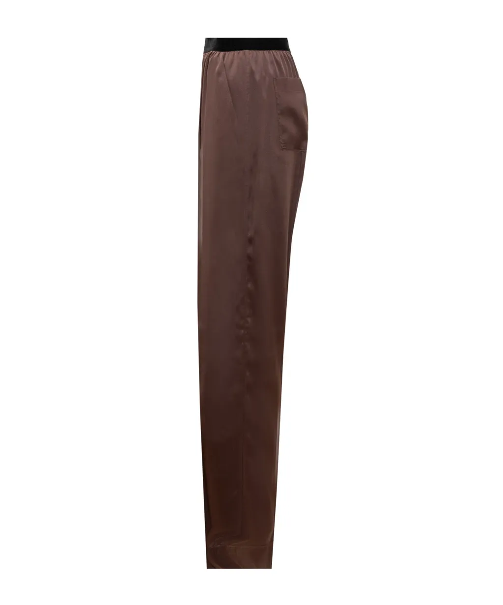 Stretch Satin Pj Pants