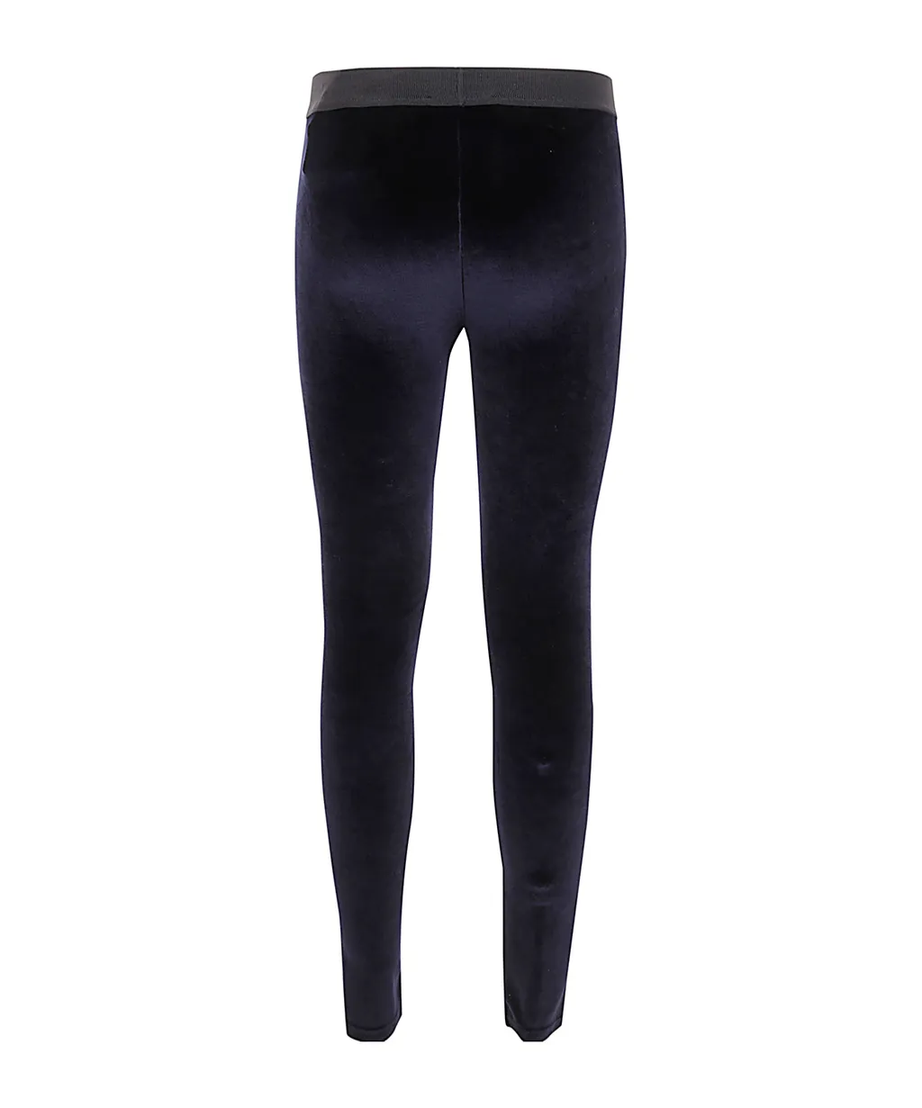 Stretch Lustrous Velour Signature Leggings