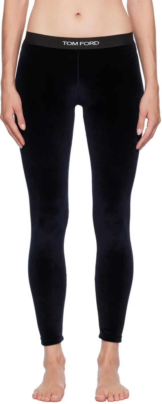 Stretch Lustrous Velour Signature Leggings