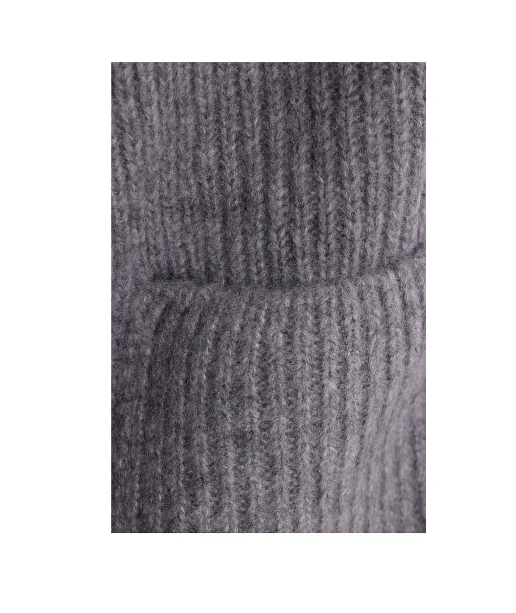 Long-Sleeved Ribbed-Knit Cardigan