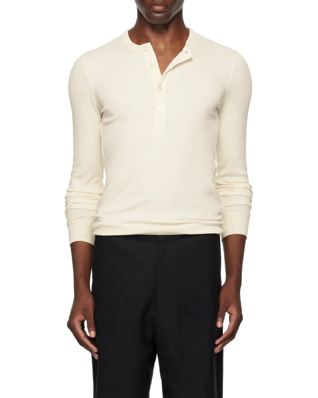 Henley Ribbed T-Shirt