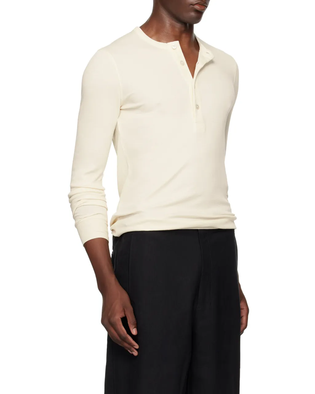 Henley Ribbed T-Shirt