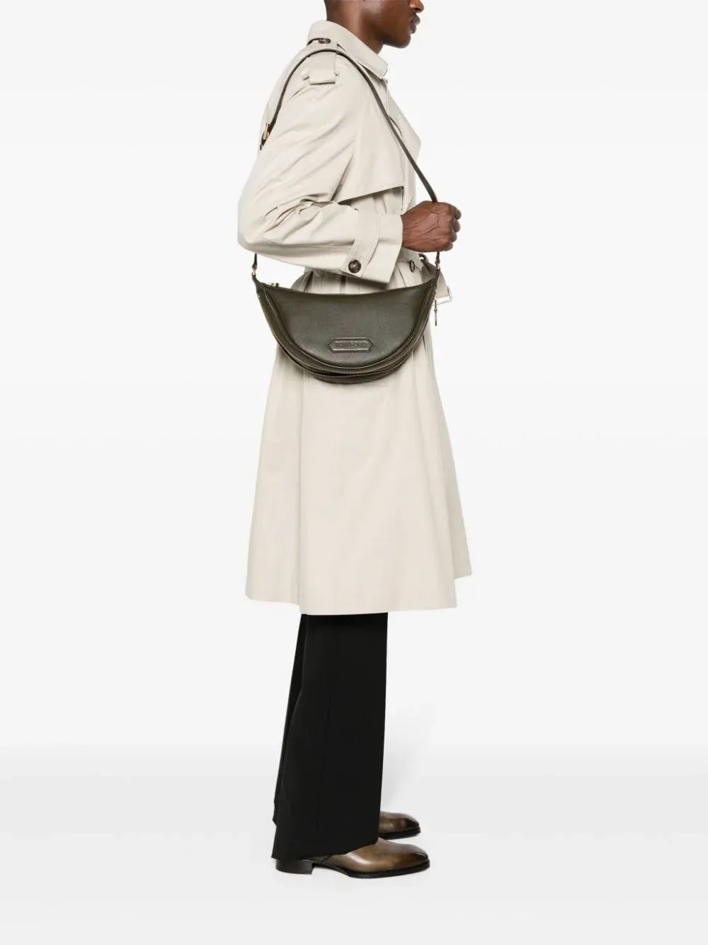 Crescent Leather Shoulder Bag