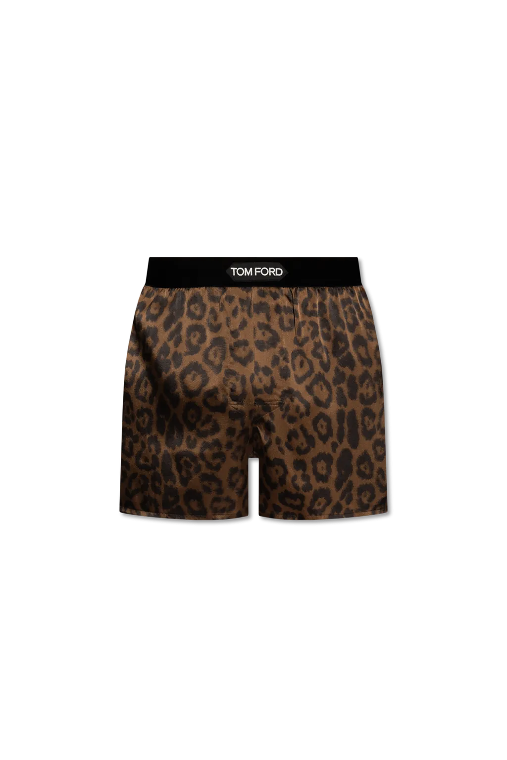 Leopard-Print Stretch-Silk Boxers