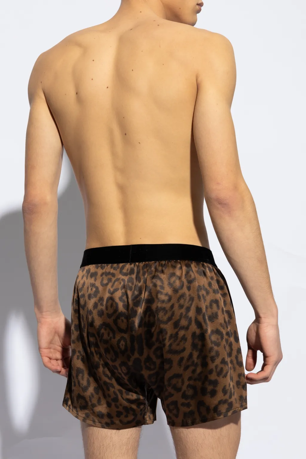 Leopard-Print Stretch-Silk Boxers