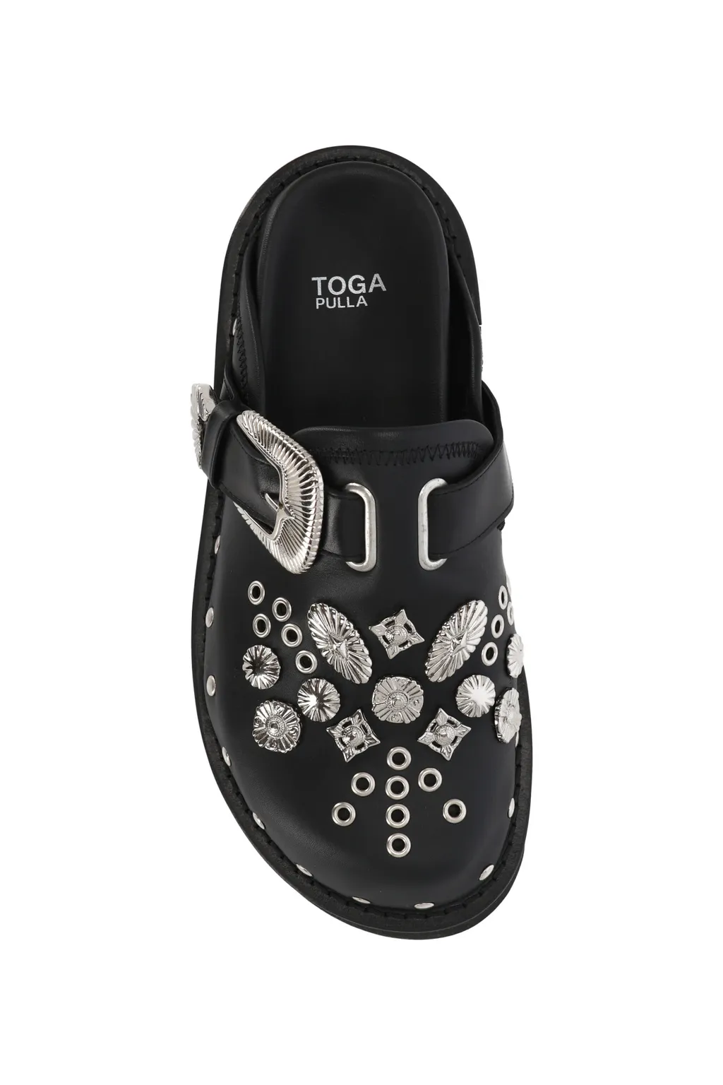 Studded Leather Mules