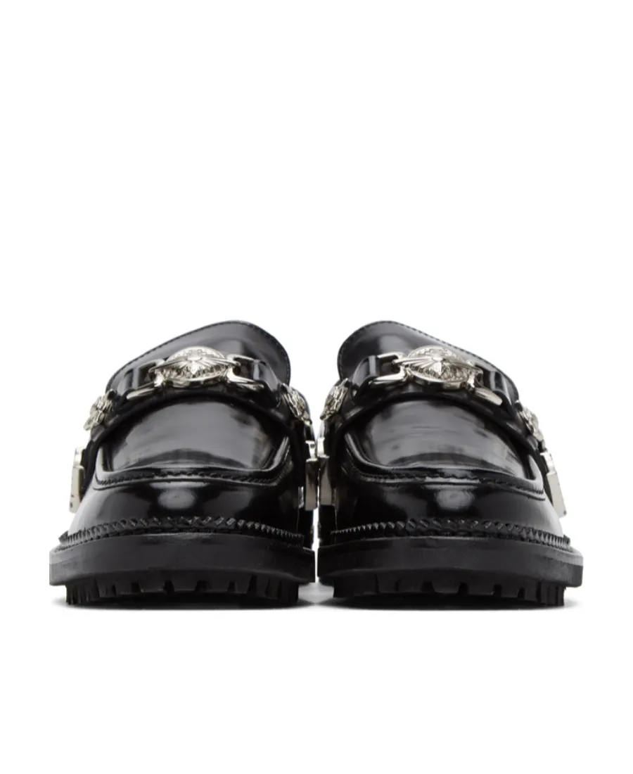 Round-Toe Slingback Mule Loafers