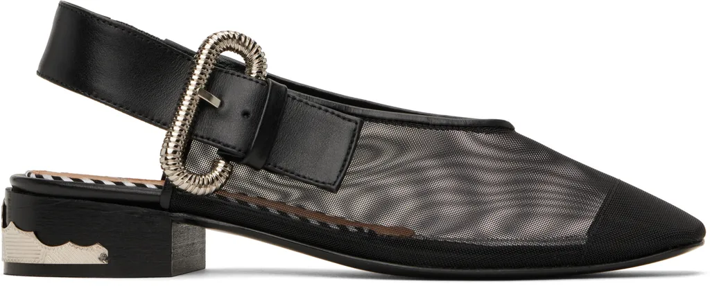 Mesh & Leather Flats