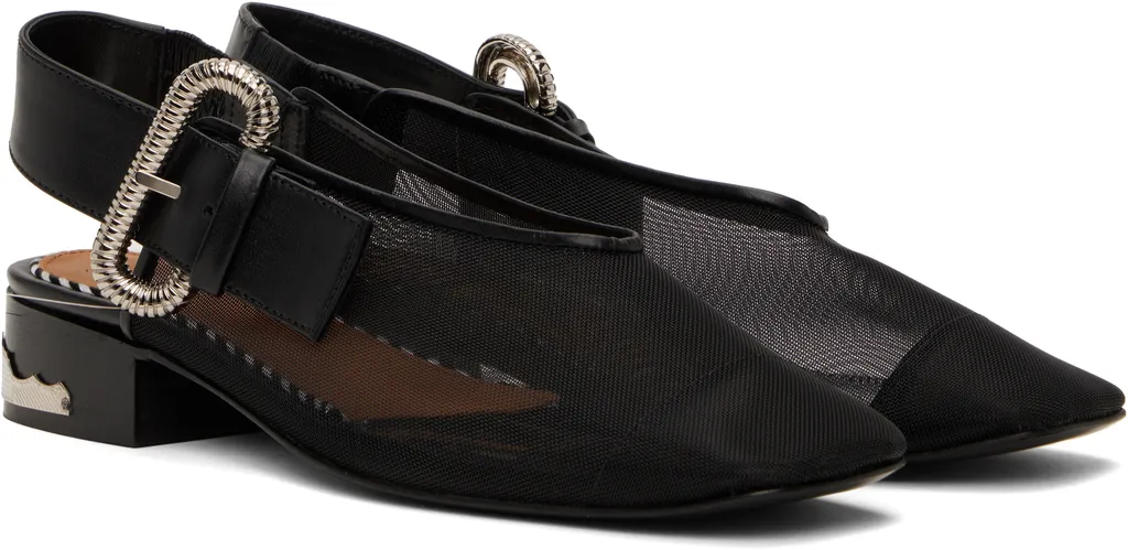 Mesh & Leather Flats