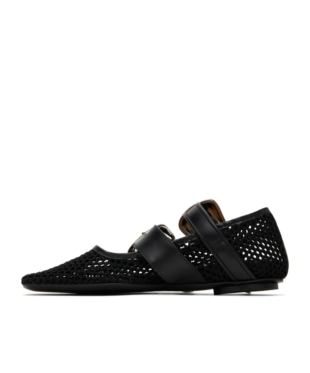 Crochet Mesh Ballet Flats