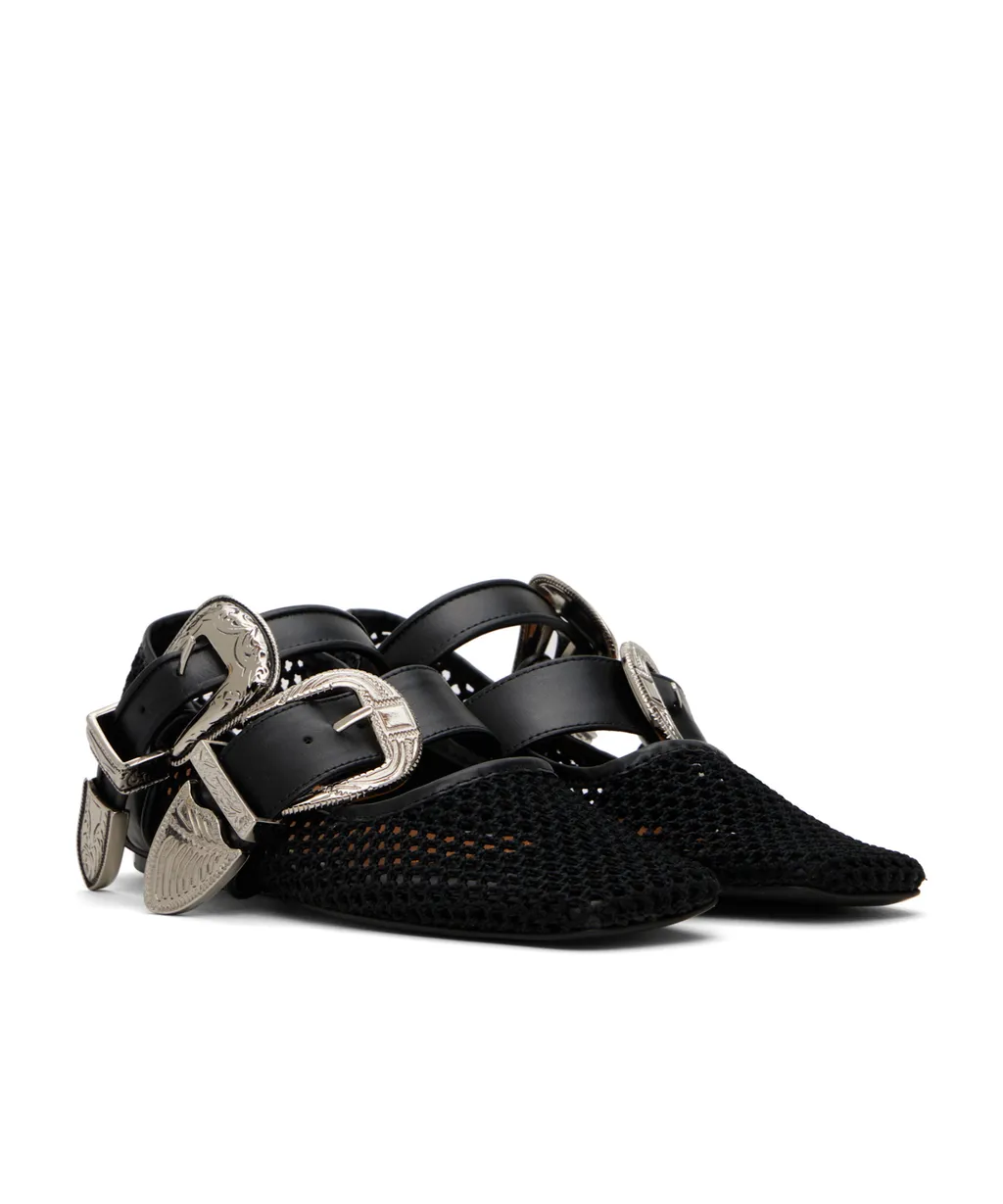 Crochet Mesh Ballet Flats