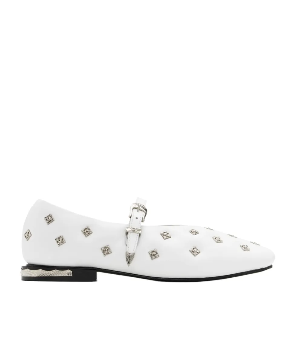 Stud-Detailed Ballerina Flats