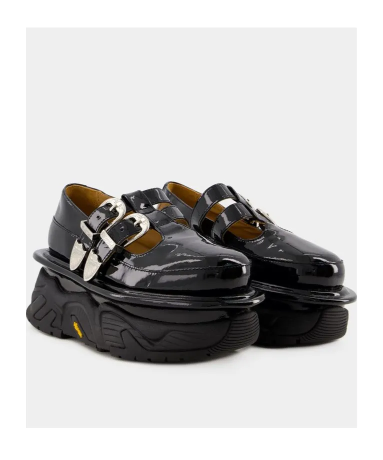 Buckled Platform Loafers