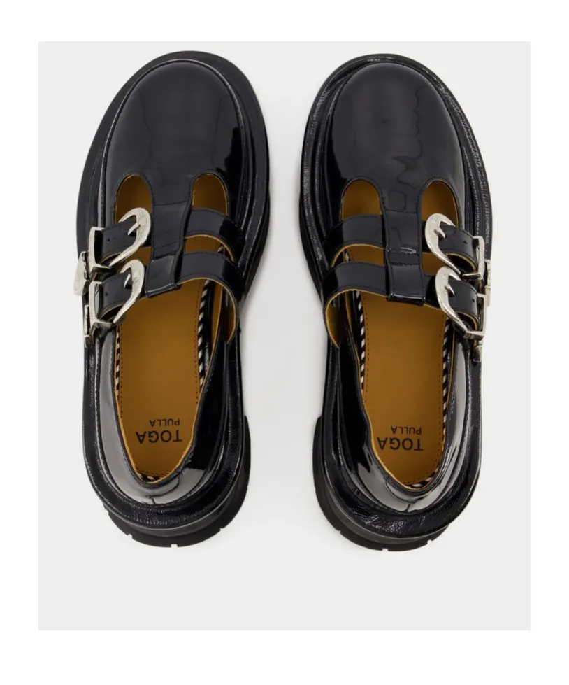 Buckled Platform Loafers