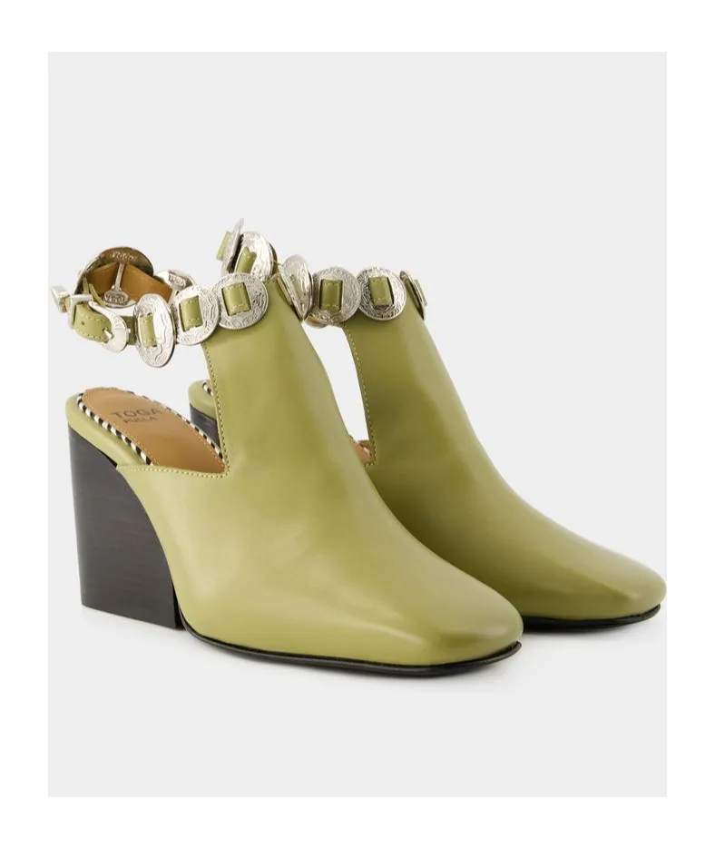 Embellished Slingback Boots