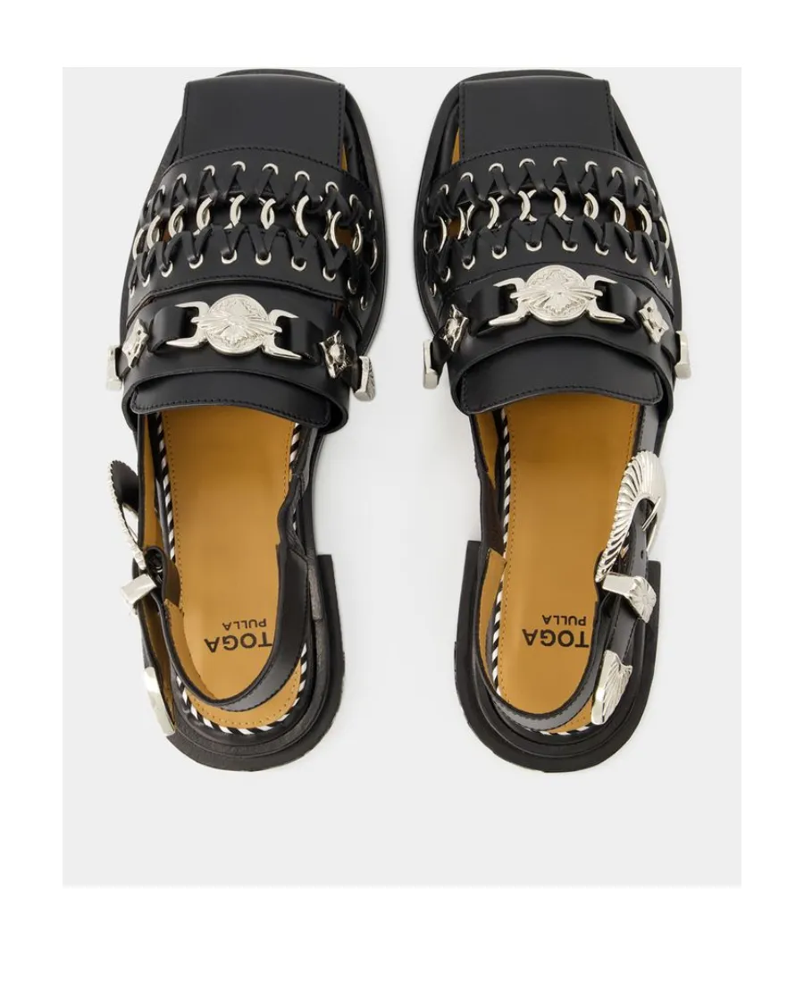 Buckled Slingback Sandals