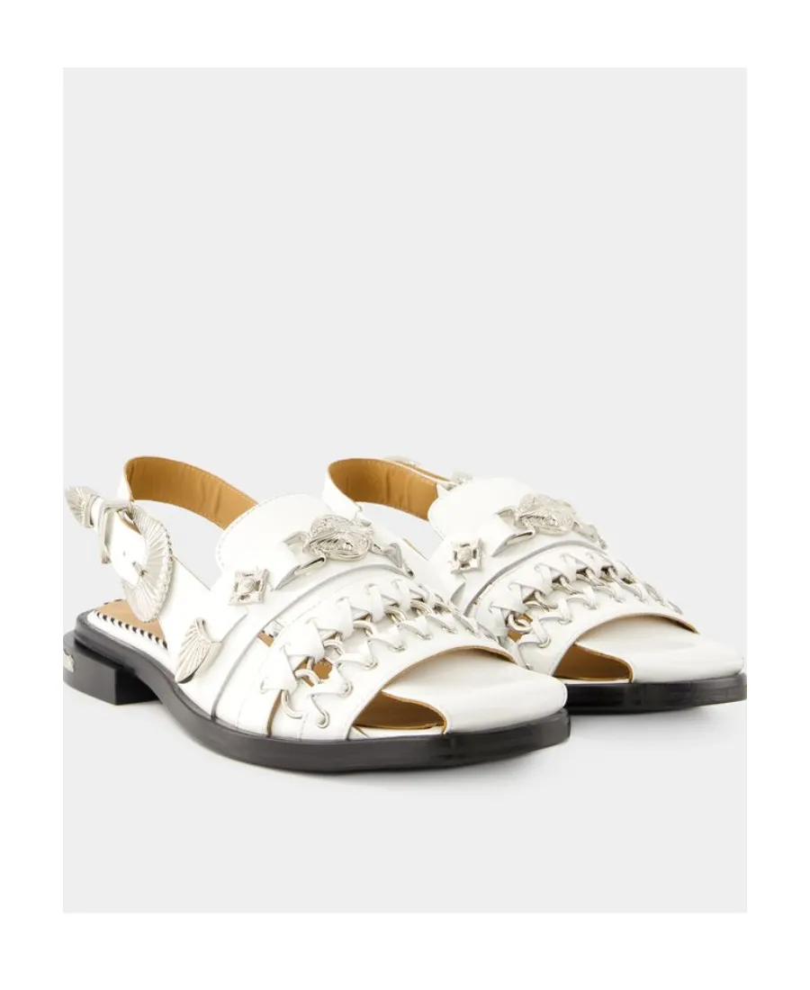 Buckled Slingback Sandals