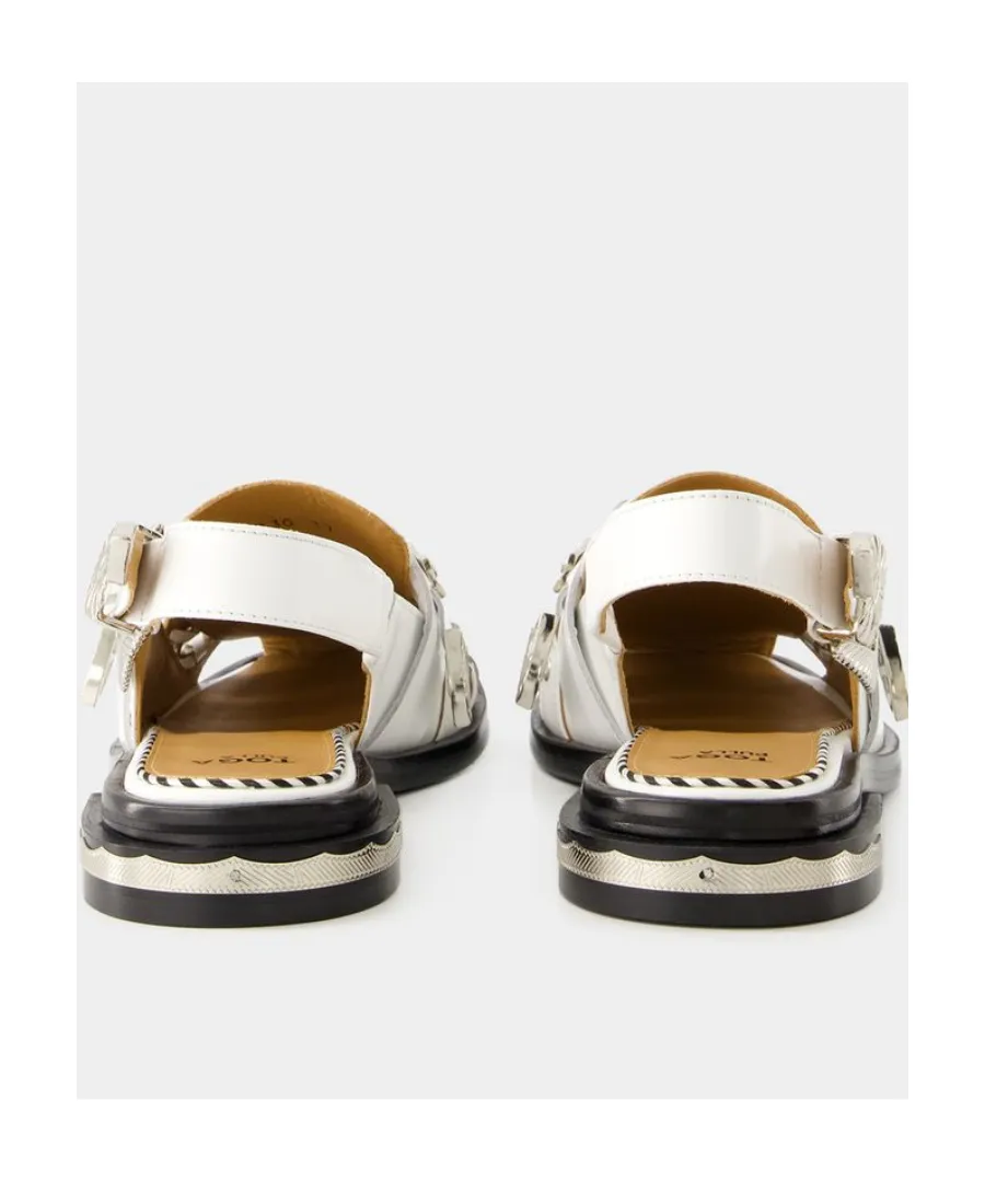 Buckled Slingback Sandals