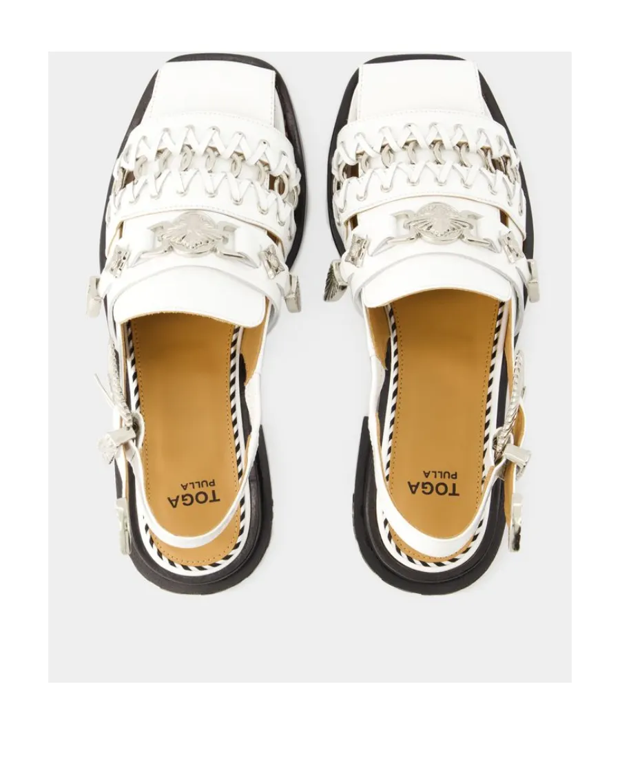 Buckled Slingback Sandals