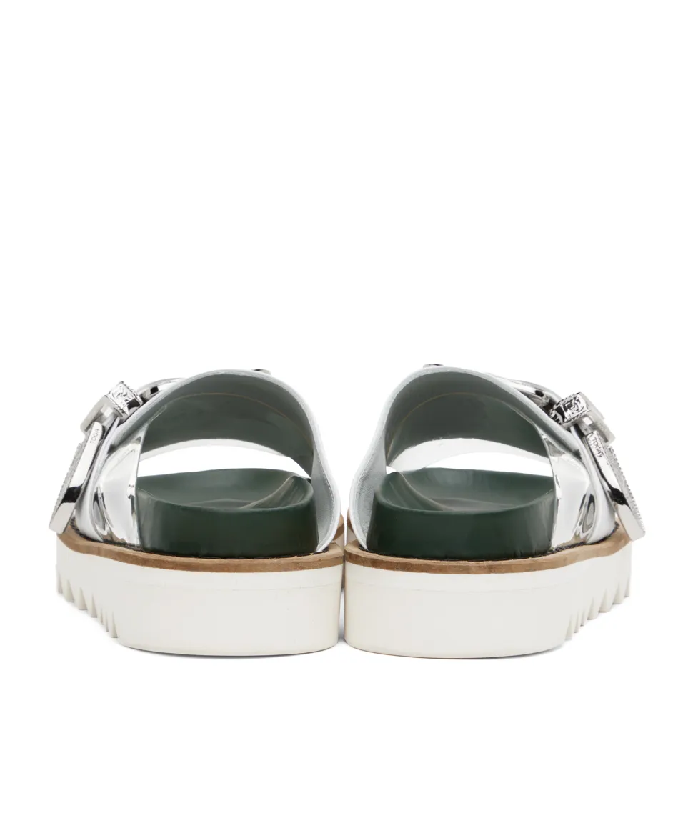 Open-Toed Contrasting Slippers