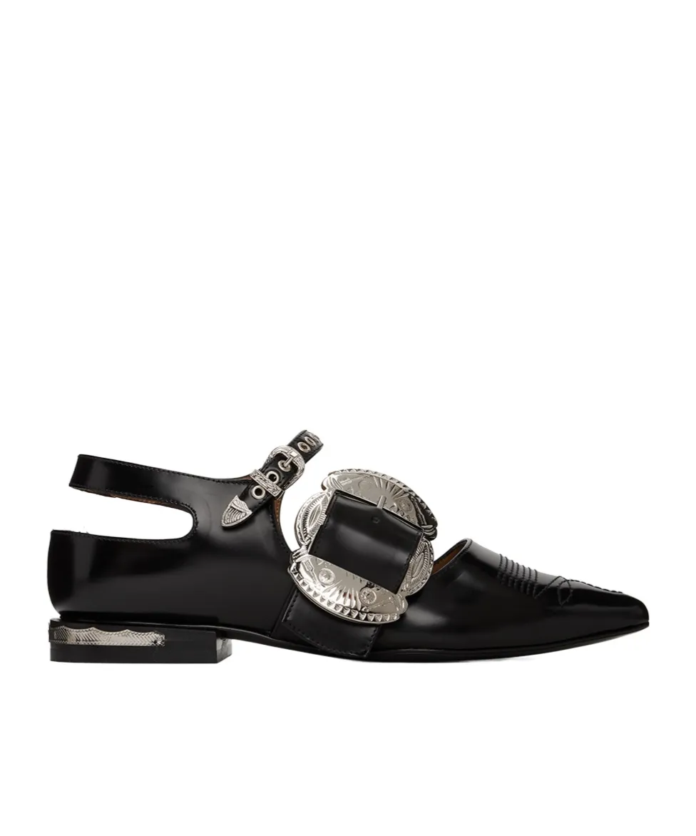 Pin Buckle Ankle Loafers